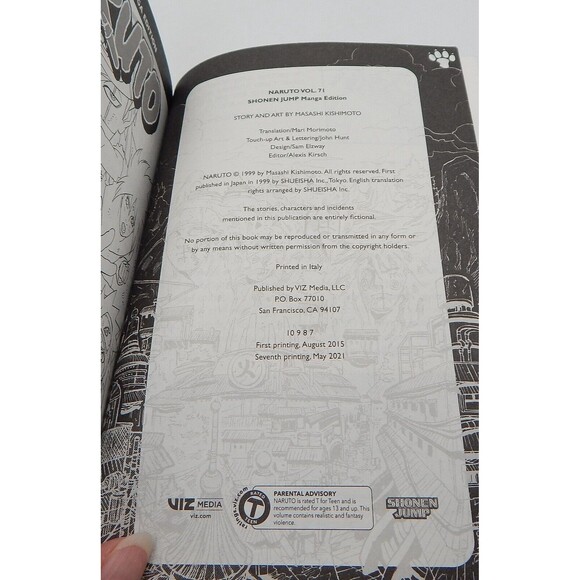 NARUTO Manga Books Shonen Jump Volumes 54, 71 English Set Anime Lot of 2 - Picture 10 of 11